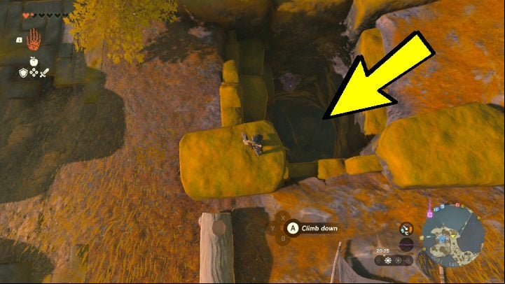 If you are returning to the Temple of Time from the Gutanbac Shrine, use the flying platform to quickly move to the lower level of the island - Zelda TotK: The Closed Door - Walkthrough - Zelda Tears of the Kingdom Guide