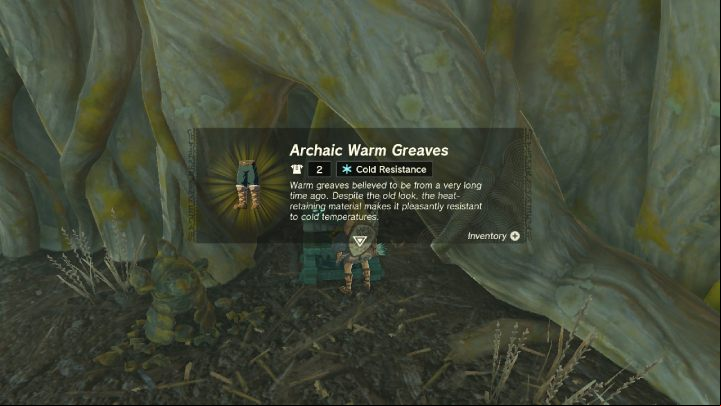 The Archaic Warm Greaves are the perfect early game pants - Zelda TotK: How to get Archaic Armor? - FAQ - Zelda Tears of the Kingdom Guide