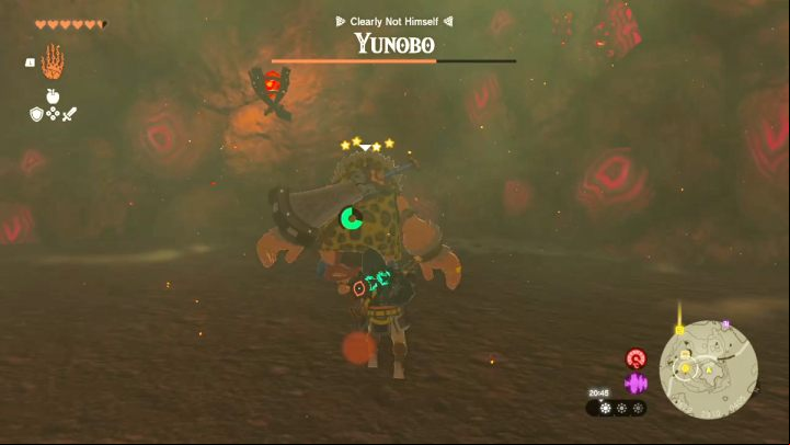 Avoid charging attacks of the enemy - Zelda TotK: Yunobo of Goron City - Walkthrough - Zelda Tears of the Kingdom Guide