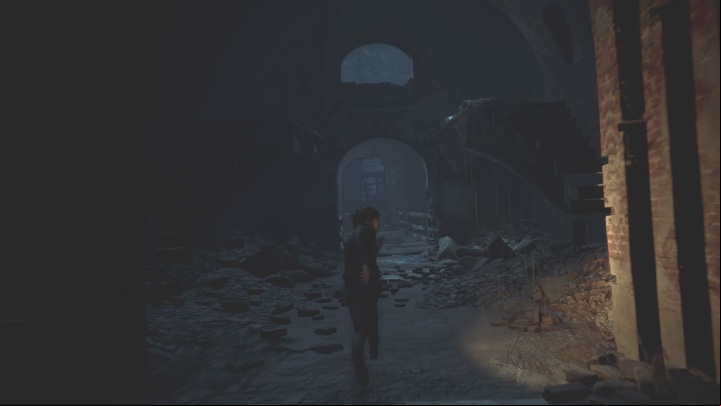 While running away from the monster, you will reach the ruins - The Medium: Ruins - walkthrough - Walkthrough - The Medium Guide