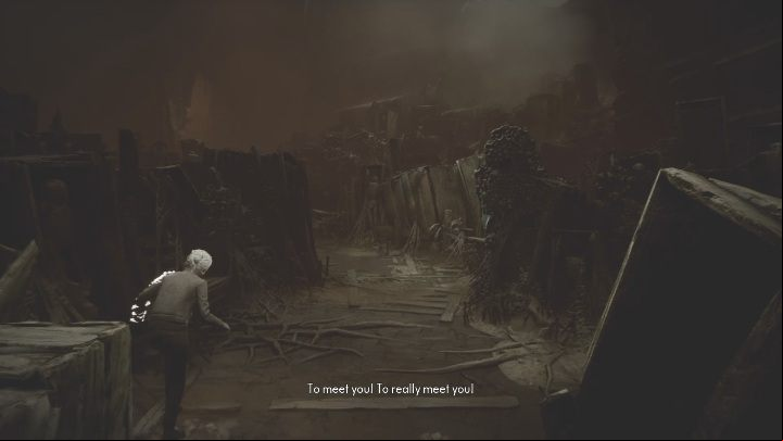 Wait until the monster moves away and then move directly behind it - The Medium: First Escape - walkthrough - Walkthrough - The Medium Guide