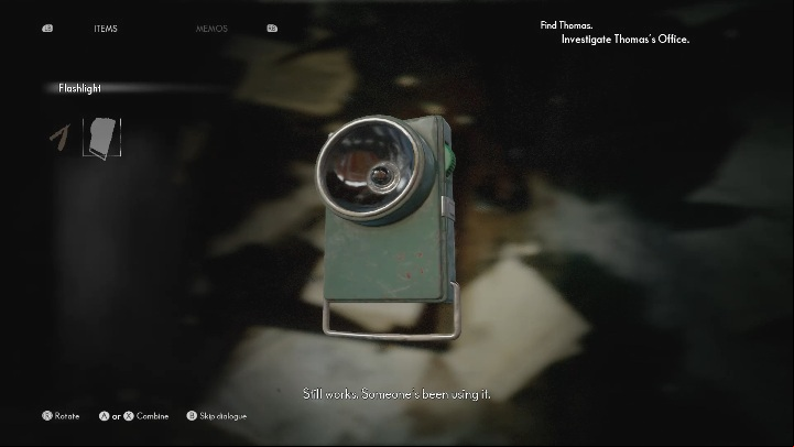 You can clip the flashlight on so that it lights your way all the time - The Medium: Thomas office - walkthrough - Walkthrough - The Medium Guide
