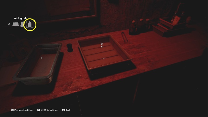 Into the tray on the right, the Multigrade - The Medium: A secret room - walkthrough - Walkthrough - The Medium Guide