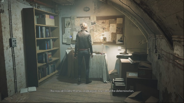 You can also explore the board full of information in the room with the TV - The Medium: Thomas apartment - walkthrough - Walkthrough - The Medium Guide