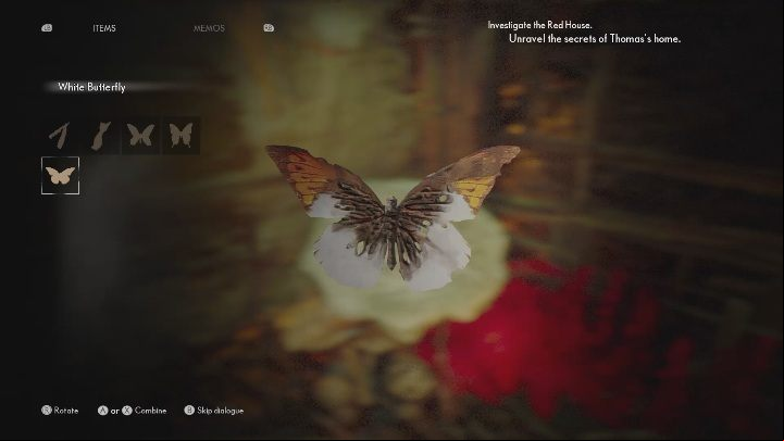 Place the white butterfly in your inventory - The Medium: Thomas house - walkthrough - Walkthrough - The Medium Guide