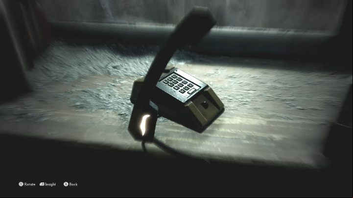 You need to walk up to the windowsill, grab the telephone receiver, and position it so that the bright crack starts to pulse/glow - The Medium: Echoes of a mysterious caller - list - Secrets and Collectibles - The Medium Guide