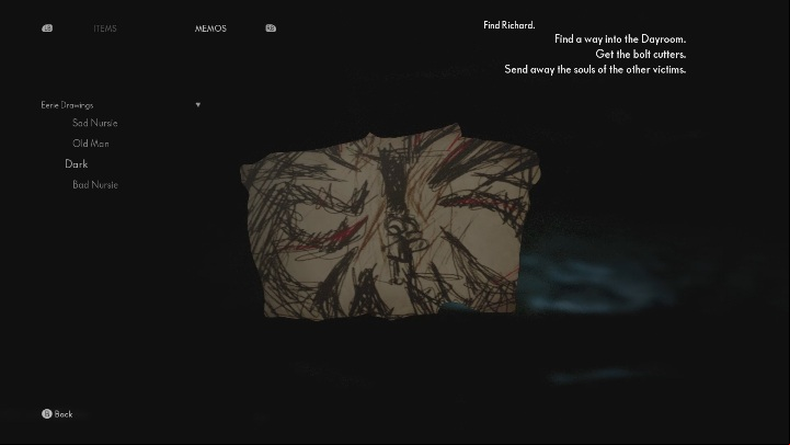 To get to the picture, you simply have to walk to the end of the room (directly to the spot opposite the camera) - The Medium: Eerie Drawings - list - Secrets and Collectibles - The Medium Guide