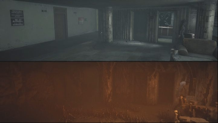 Go back upstairs, get closer to the elevator and use the spirit blast - The Medium: Encounter with Sadness - walkthrough - Walkthrough - The Medium Guide