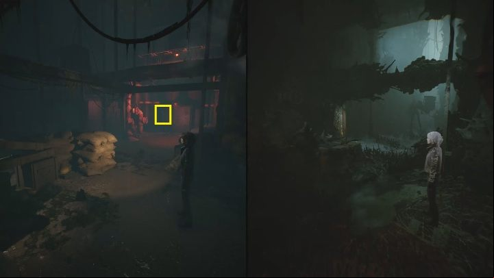 When the monster runs after your spiritual form, quickly head to the switch next to the door - The Medium: Basement - walkthrough - Walkthrough - The Medium Guide