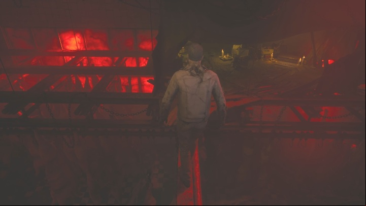 At the top, you will see a makeshift shelter that is lit by many candles - The Medium: Red House - walkthrough - Walkthrough - The Medium Guide