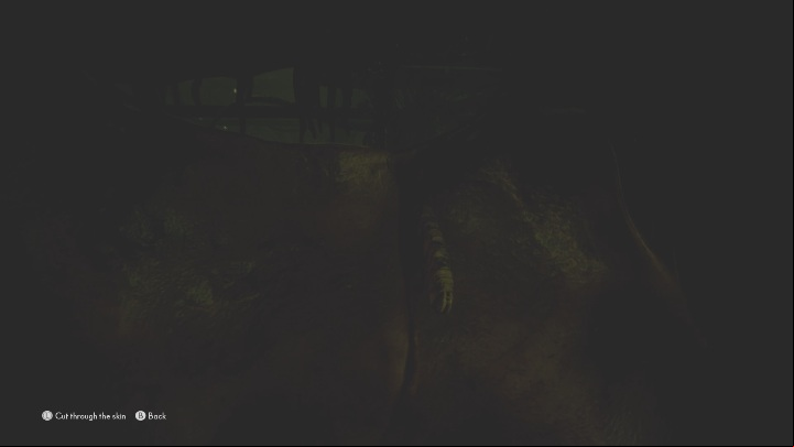 You must go to the end of the corridor to cut the skin that blocks the age - The Medium: Dayroom - walkthrough - The Medium Guide