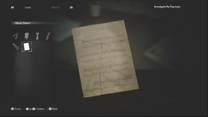 You now have all three parts – put them together in the inventory - The Medium: Dayroom - walkthrough - The Medium Guide