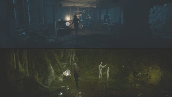 After getting the entire sheet, return to the room with the piano - The Medium: Dayroom - walkthrough - The Medium Guide