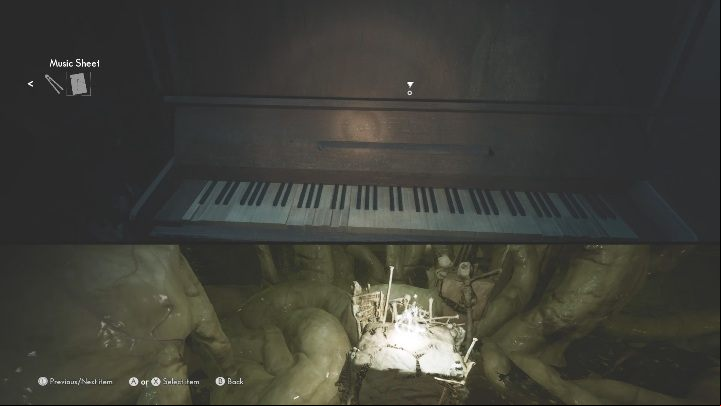 Place the sheet music on the piano - The Medium: Dayroom - walkthrough - The Medium Guide