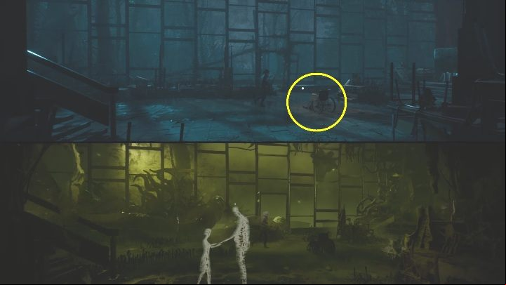 After checking them, a wheelchair will appear – examine it - The Medium: Dayroom - walkthrough - The Medium Guide