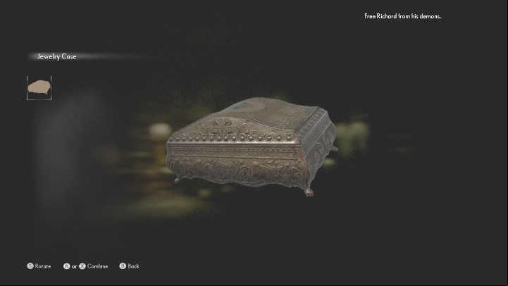 Go back to the wooden bookcase and pick up the jewelry box - The Medium: Richards House - walkthrough - The Medium Guide