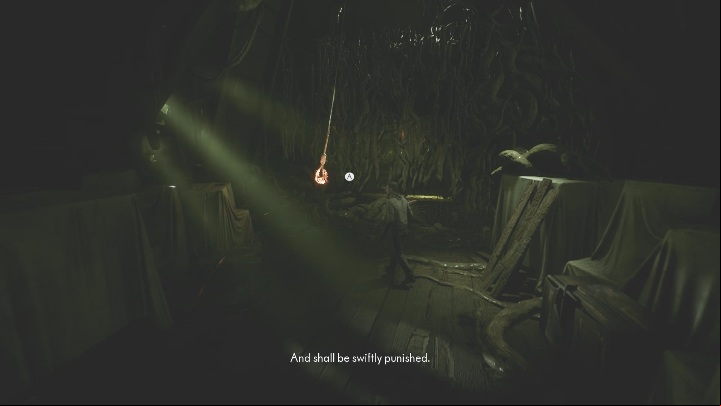 After checking all three items, a hangman's knot will appear – draw energy from it and move on - The Medium: Richards House - walkthrough - The Medium Guide