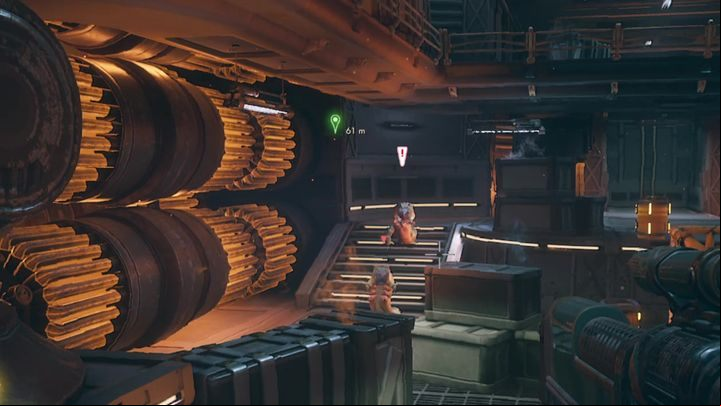 The elevator to the tunnel, you will find at the very end of the engineering bay room, on the right - Happiness is a Warm Spaceship | The Outer Worlds side quest - Groundbreaker - The Outer Worlds Guide