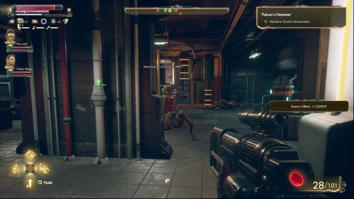 At some point, you will also face combat robots - Vulcans Hammer | The Outer Worlds side quest - Roseway - The Outer Worlds Guide