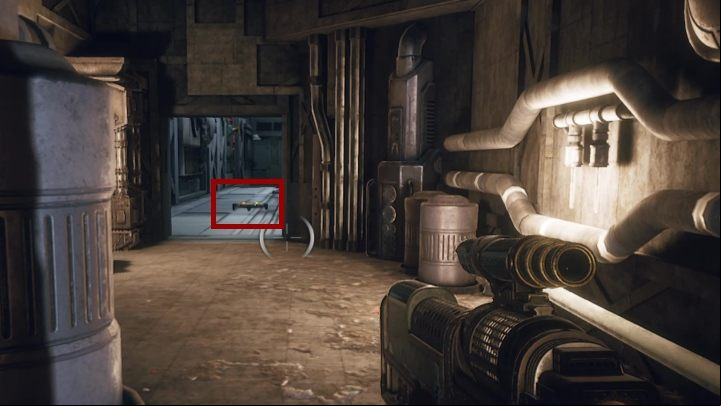 Getting to the terminal, which allows you to reset the beacon, will require you to defeat the robots that lurk in the corridors of the complex - Silent voices | The Outer Worlds side quest - Groundbreaker - The Outer Worlds Guide