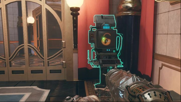 Once inside, you will have to go through the corridor and go to the next terminal - Why Call Them Back From Retirement | The Outer Worlds Companion quest - Emerald Vale - The Outer Worlds Guide