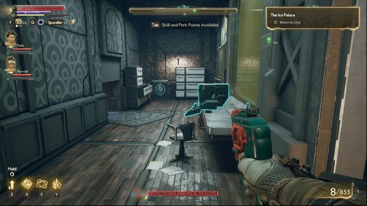 Now return to the vicinity of the corridor that led you to the station - The Ice Palace | The Outer Worlds Faction Quests - SubLight - The Outer Worlds Guide