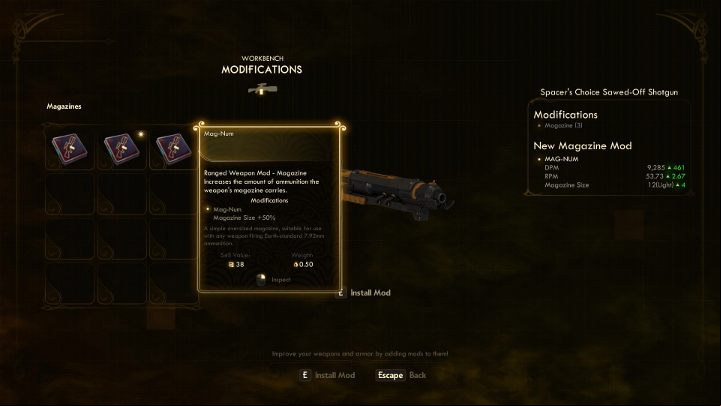 Thanks to mods you can, for example, change the weapons damage type. - Tinkering and crafting - how to improve, upgrade your equipment The Outer Worlds - Basics - The Outer Worlds Guide