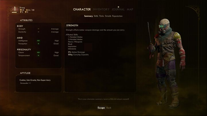 Your choice of perks and skills determines your character build. - Starting tips | The Outer World - Basics - The Outer Worlds Guide