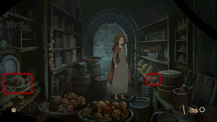 Most of the food here is rotten and uneatable - Prologue - Earlscastle (Alienas chamber; yard; pantry; fortress) - Book Two: Sowing the Wind - The Pillars of the Earth Game Guide