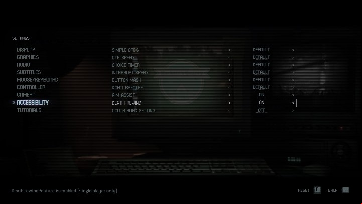Once you're in the game settings, select the "accessibility" section - The Quarry: Saving a dead character - is it possible? - FAQ - The Quarry - Game Guide