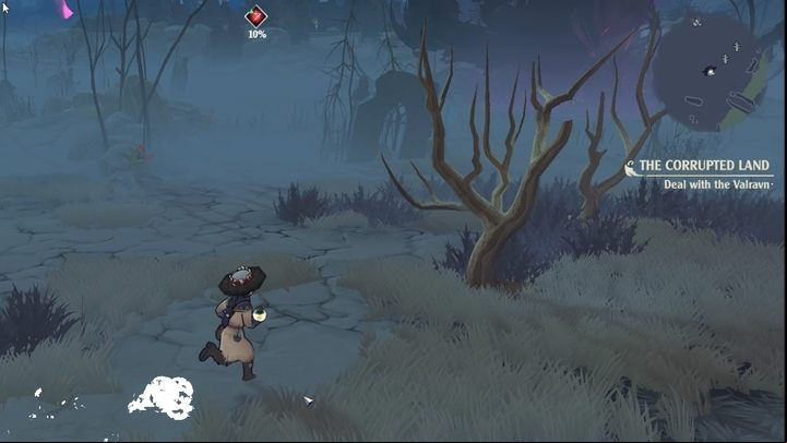 Right in the center of this area, you'll find a Corrupted tree - The Serpent Rogue: The Corrupted Land - walkthrough - Walkthrough - The Serpent Rogue Guide