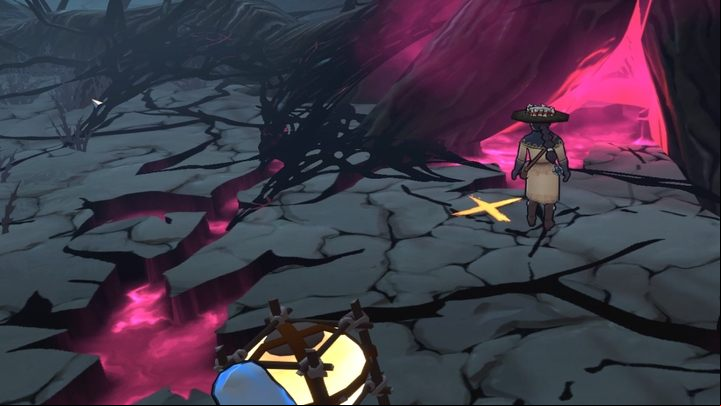 You'll need to place the tank in the indicated location in front of the tree - The Serpent Rogue: The Corrupted Land - walkthrough - Walkthrough - The Serpent Rogue Guide