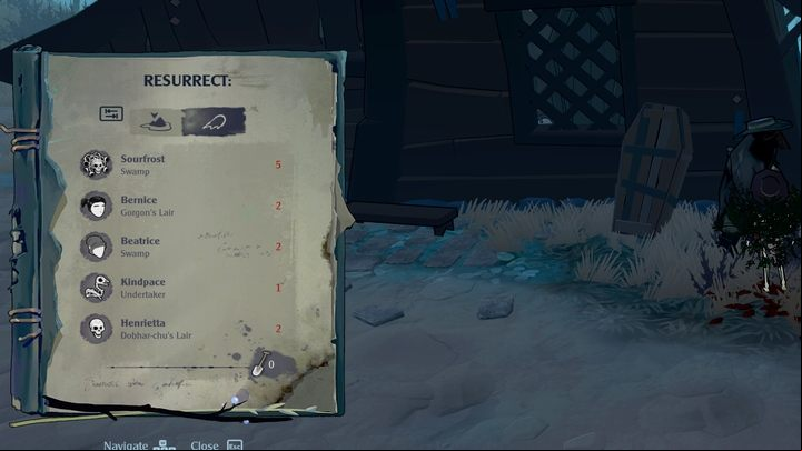 Undertaker offers the service of reviving allies via a dialogue window - The Serpent Rogue: Revive / Vivify followers - Followers and Monsters - The Serpent Rogue Guide