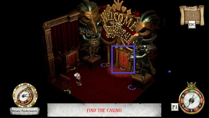 You will be in front of the casino door - Set a starting position | Clay Rockridge and Trinity Carrington - Clay Rockridge and Trinity Carrington - The Sexy Brutale Game Guide