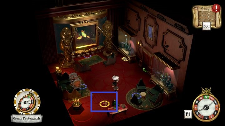 Inside you will find another clock key - Set starting position | Willow Blue - Willow Blue - The Sexy Brutale Game Guide