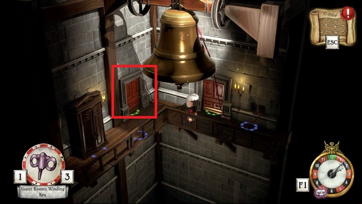 You will find yourself near a bell - Set starting position | Willow Blue - Willow Blue - The Sexy Brutale Game Guide