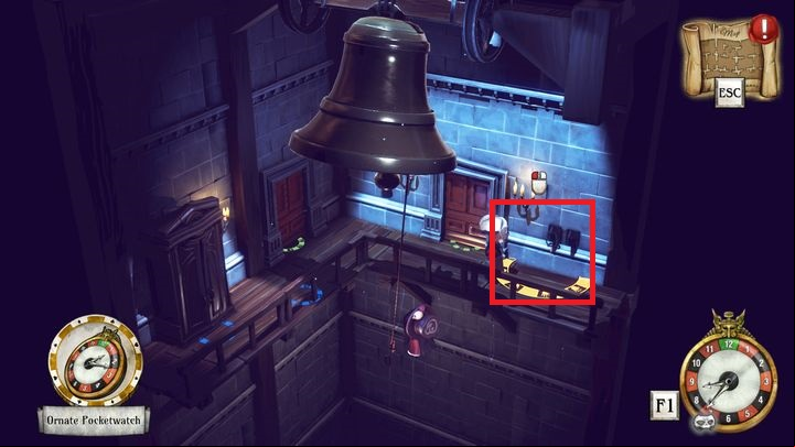 Near the bell you will find a bone key - Learn the arcane knowledge | Willow Blue - Willow Blue - The Sexy Brutale Game Guide