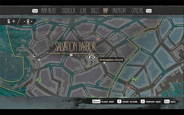 The document has clues related to the Redemption Church - Fathers and Sons | The Sinking City walkthrough - Main cases - The Sinking City Guide