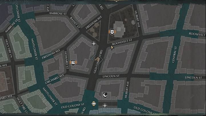 Fast travel point symbol - Exploration in The Sinking City - Basics - The Sinking City Guide