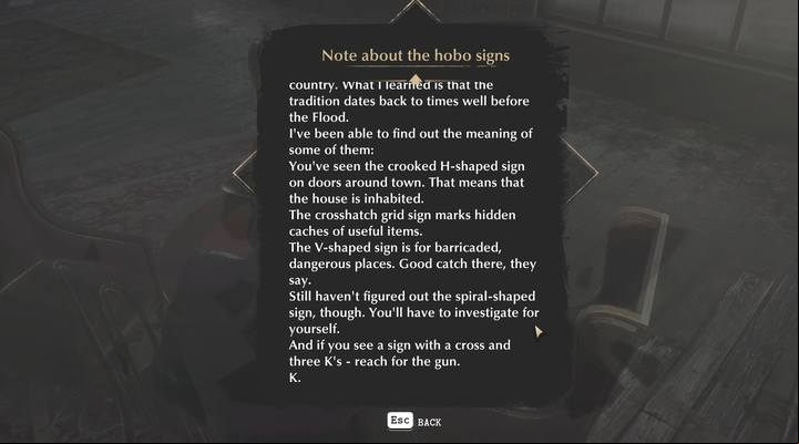 One of the notes you find informs about the symbols that you will find in the games world - Exploration in The Sinking City - Basics - The Sinking City Guide