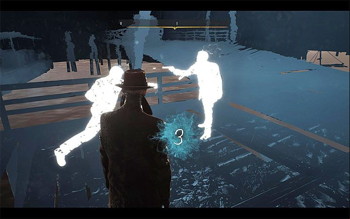 Leave the deck and get to the blue cloud to start a new retrocognition - Lost At Sea | The Sinking City walkthrough - Main cases - The Sinking City Guide