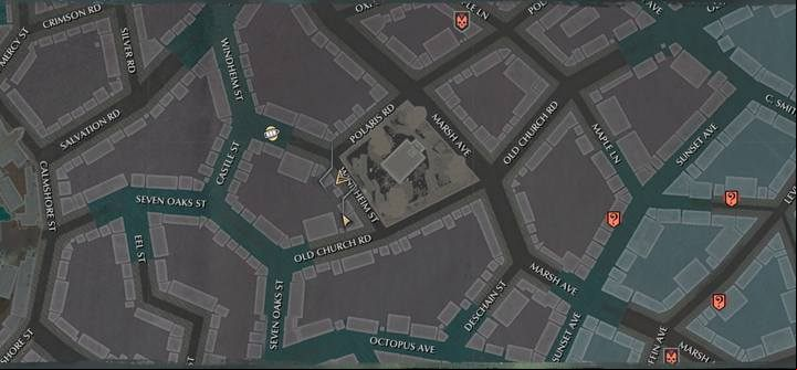 The shop is located in Salvation Harbor, on Windham Street (south of Polaris Road) - Field Research | The Sinking City walkthrough - Side cases - The Sinking City Guide