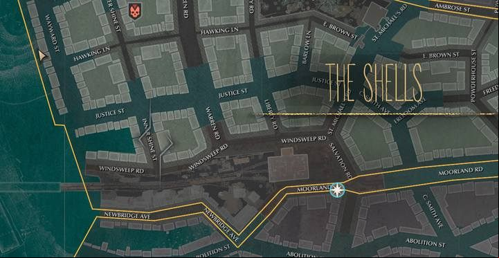 Go to Inner Shine Street, between Windsweep Road and Justice Street - Assigned Reading | The Sinking City walkthrough - Side cases - The Sinking City Guide