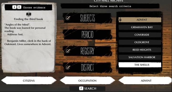 Youll find the last book by going to the city hall - Assigned Reading | The Sinking City walkthrough - Side cases - The Sinking City Guide