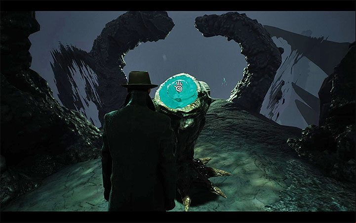 Ending 2 is associated with the left pedestal - the one near the abyss - List of endings | The Sinking City walkthrough - Main cases - The Sinking City Guide
