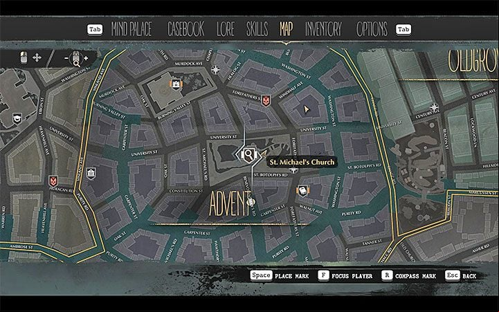 Central Monolith is located in the heart of the Advent district - Into the Depths | The Sinking City walkthrough - Main cases - The Sinking City Guide