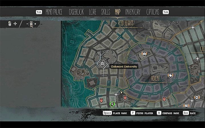 Your new destination is Oakmont University - Quid Pro Quo | The Sinking City walkthrough - Main cases - The Sinking City Guide
