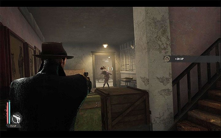 On the wall next to the reception you will find a poster (EOD is Banned - Quid Pro Quo | The Sinking City walkthrough - Main cases - The Sinking City Guide