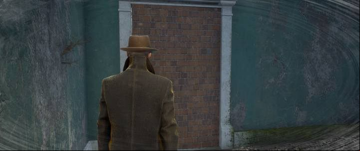 Use the Minds Eye on the wall to open a age behind it. White circles around the edges of the screen inform you when to use this mechanic - Letters From Oakmont | The Sinking City walkthrough - Side cases - The Sinking City Guide