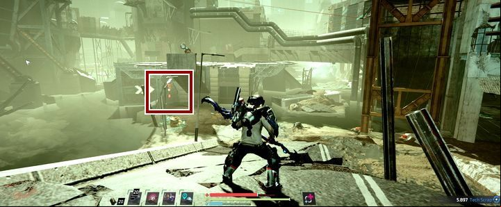 As before, head to Terminal Z - Outer Court, but this time jump down behind it - Port Nixon - The Drug Lord | The Surge 2 Walkthrough - Main story - The Surge 2 Guide